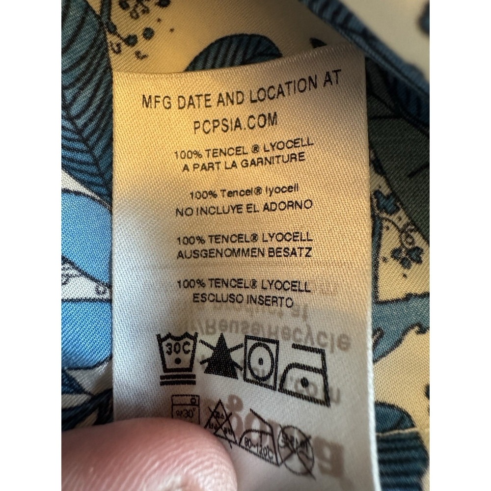 Patagonia Pataloha Womens Small Blue Green Tropical Floral Tencel Midi Dress - Picture 12 of 14